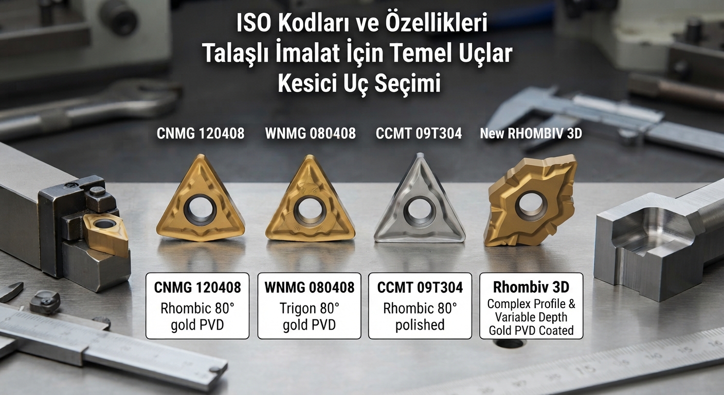 ISO Kesici Uç Kodları Nasıl Okunur? CNMG, WNMG, CCMT Kodları Ne Anlama Geliyor?