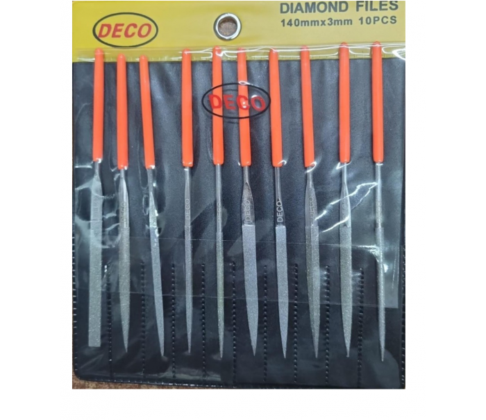 DECO 160x4mm 10 Parça Elmas Eğe Takımı