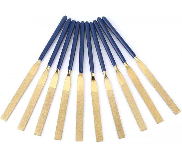 DECO 180x5mm 10 Parça Tin Kaplı Elmas Eğe Takımı