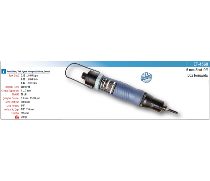 EMAX 6mm SHUT-OFF DÜZ TORNAVİDA