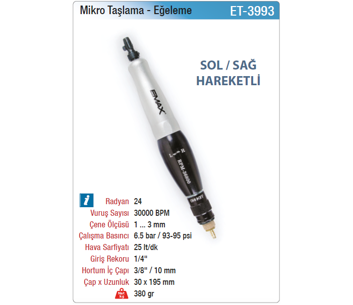 EMAX MİKRO TAŞLAMA-EĞELEME