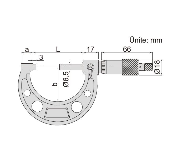 İNSİZE Mekanik Dış Çap Mikrometre 250-275mm