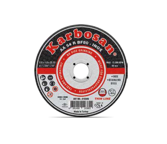 KARBOSAN 180X1.9X22.23 PASLANMAZ ÇELİK KESME DİSKİ