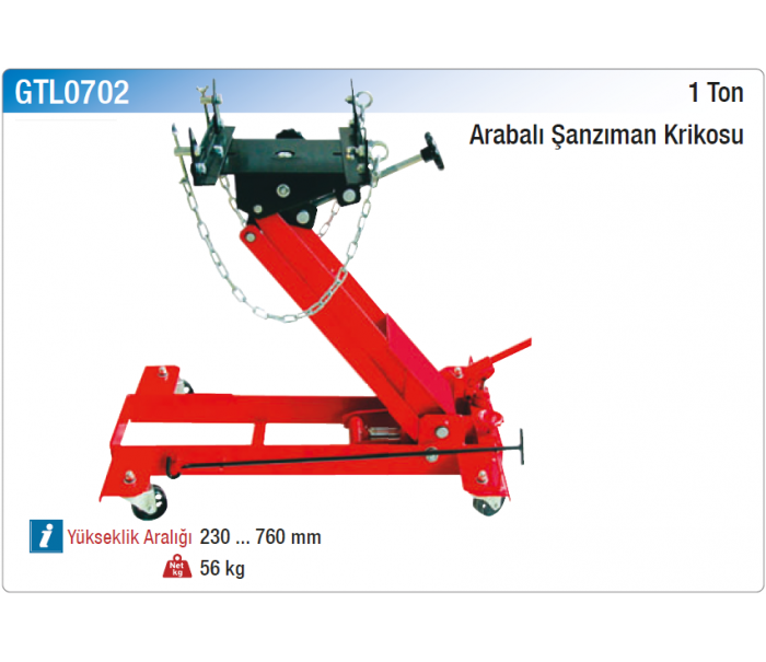 NT tools 1 TON ARABALI ŞANZIMAN KRİKOSU