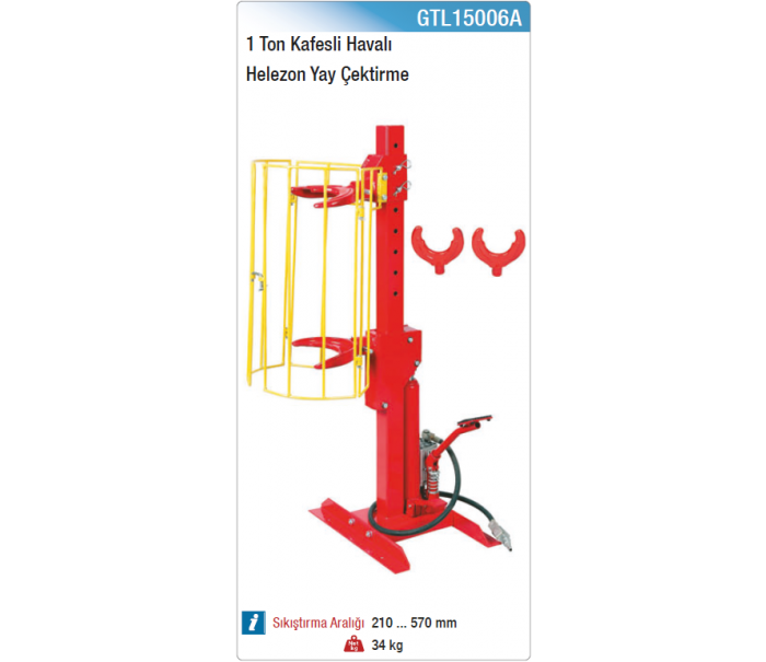 NT tools 1 TON KAFESLİ HAVALI HELEZON YAY ÇEKTİRME