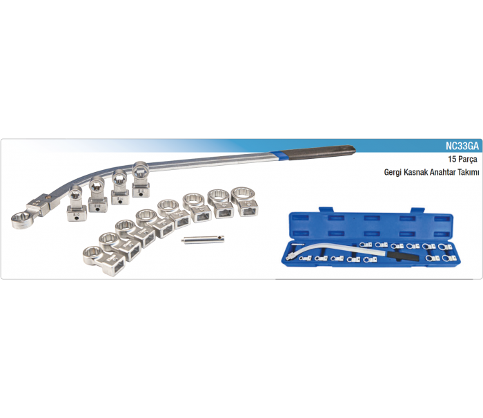 NT tools 15 PARÇA GERİ KASNAK ANAHTAR TAKIMI