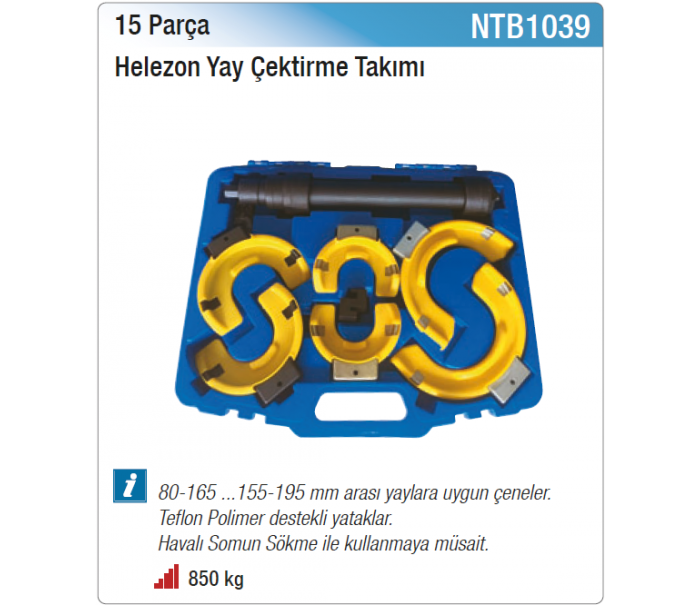 NT tools 15 PARÇA HELEZON YAY ÇEKTİRME TAKIMI