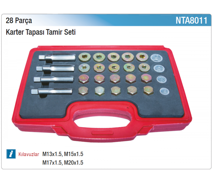NT tools 28 PARÇA KARTER TAPASI TAMİR SETİ