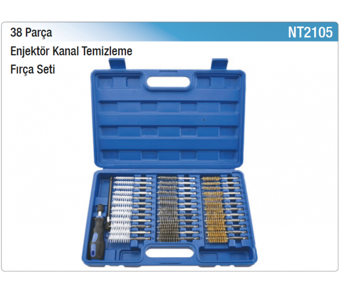 NT tools 38 PARÇA ENJEKTÖR KANAL TEMİZLEME FIRÇA SETİ