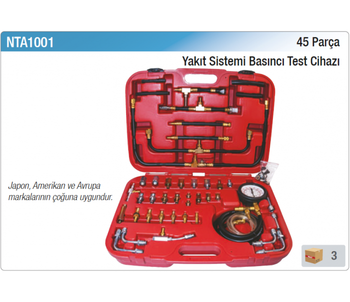 NT tools 45 PARÇA YAKIT SİSTEMİ BASINCI TEST CİHAZI