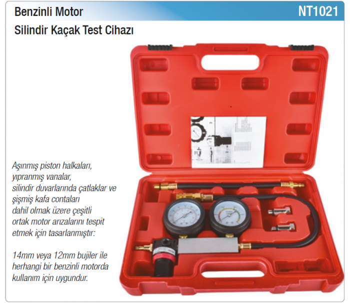 NT tools BENZİNLİ MOTOR SİLİNDİR KAÇAK TEST CİHAZI