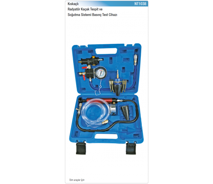 NT tools KISKAÇLI RADYATÖR KAÇAK TESPİT VE SOĞUTMA SİSTEMİ BASINÇ TEST CİHAZI