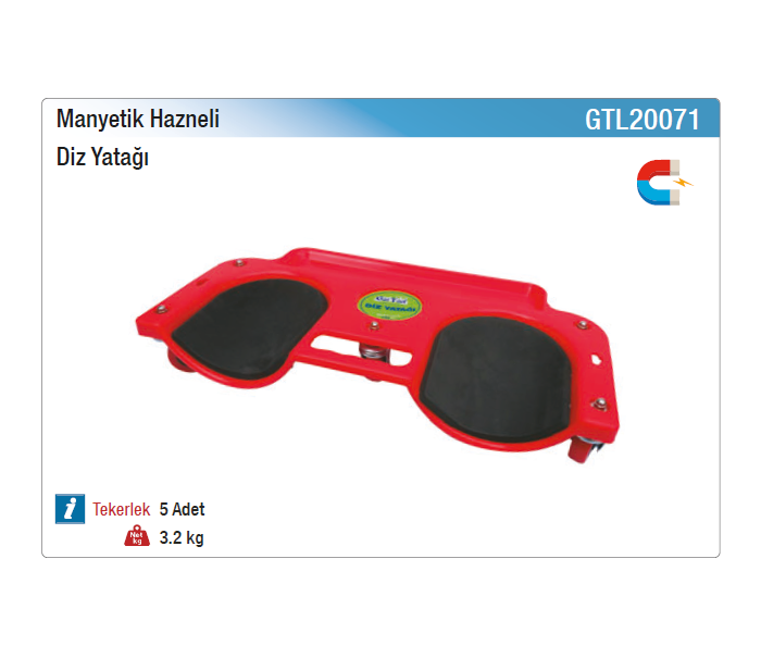 NT tools MANYETİK HAZNELİ DİZ YATAĞI
