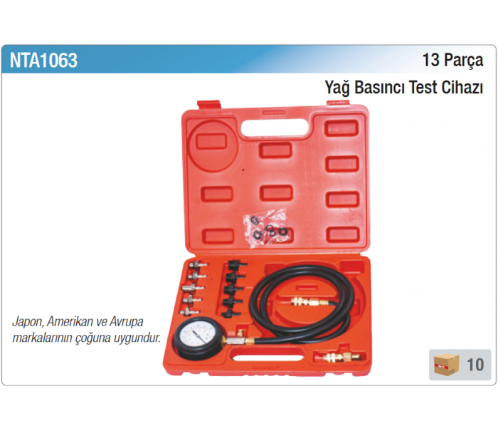 NT tools 13 PARÇA YAĞ BASINCI TEST CİHAZI