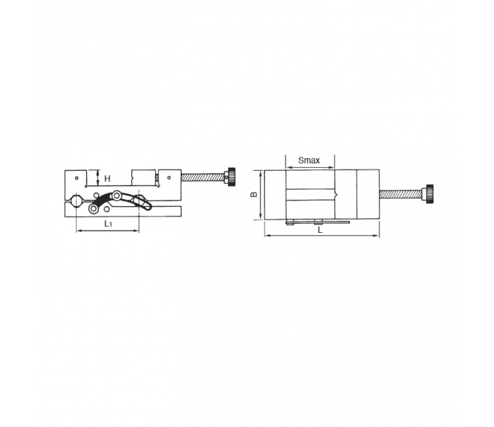 Tokiwa QGJ Açılı Vidalı Hassas Mengene 50mm