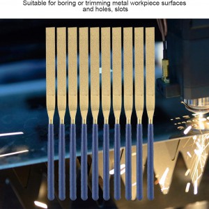 DECO 180x5mm 10 Parça Tin Kaplı Elmas Eğe Takımı