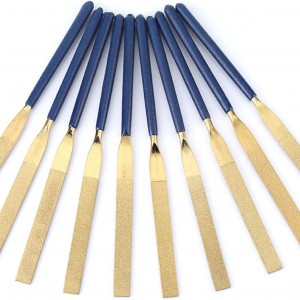 DECO 180x5mm 10 Parça Tin Kaplı Elmas Eğe Takımı