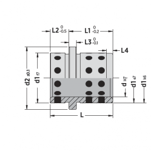 30X36mm GRAFİTLİ ORTADAN FLANŞLI BURÇ