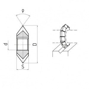 NAREX BUCOVİCE 45° 50x8x16 Z=22 HSS Prizma Freze