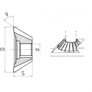 NAREX BUCOVİCE 50° 100x32x27 Z=22 HSS Konik Alın Freze