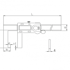 ASİMETO Abs Dış Kanal Dijital Kumpas 0-200mm