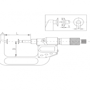 ASİMETO Dijital Dişli Mikrometre 0-25mm