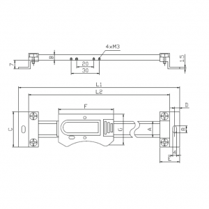 ASİMETO Dijital Yatay Doğrusal Cetvel 0-800mm