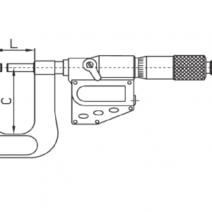 ASİMETO IP65 Derin Boğaz Dijital Mikrometre 25-50mm