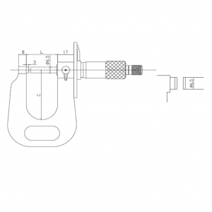 ASİMETO Mekanik Sac Mikrometre 0-50mm