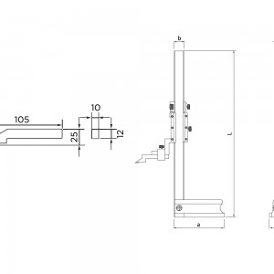 ASİMETO Mekanik Yükseklik Mihengiri 0-300 mm