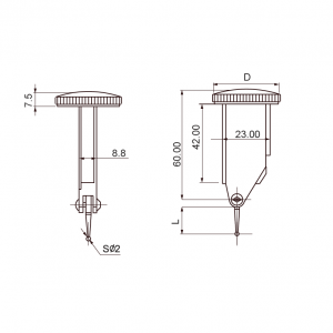 ASİMETO Salgı Komparatör Saati (Dikey) 0.5mm