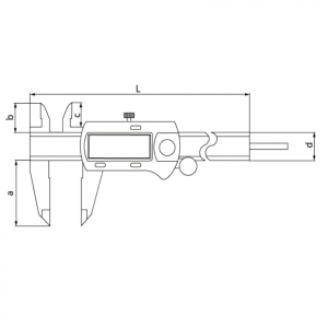 ASİMETO Yuvarlak Çubuklu Dijital Kumpas 0-150mm