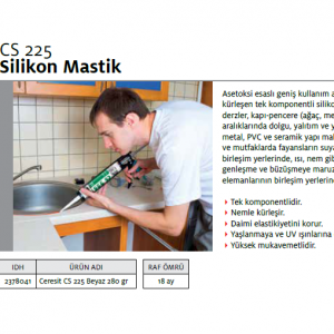 CERESİT CS 225 SİLİKON BEYAZ 280g