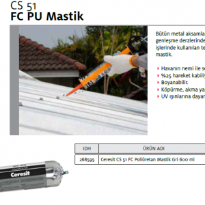 CERESİT CS51 FC PU MASTİK SOSİS GRİ 600 ml