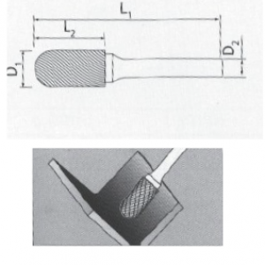 DECO 12X6X65 C FORMU SERT KARBÜR KALIPÇI FREZESİ