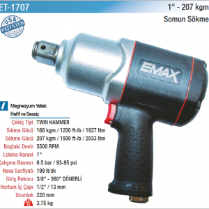 EMAX 1'' 207kgm SOMUN SÖKME