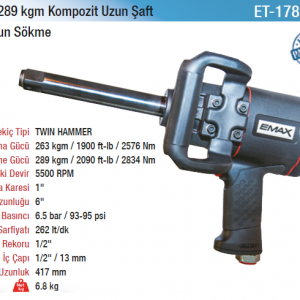 EMAX 1'' 289kgm KOMPOZİT SOMUN SÖKME