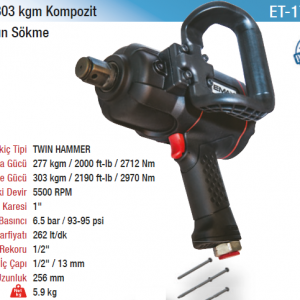 EMAX 1'' 303kgm KOMPOZİT SOMUN SÖKME