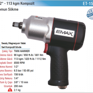 EMAX 1/2 113kgm KOMPOZİT SOMUN SÖKME