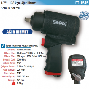 EMAX 1/2 138kgm AĞIR HİZMET SOMUN SÖKME