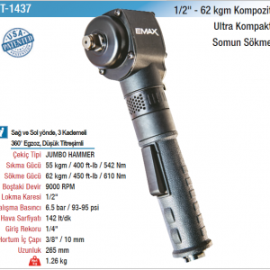 EMAX 1/2 62kgm KOMPOZİT ULTRA KOMPAKT SOMUN SÖKME