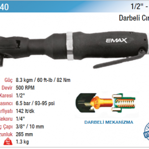 EMAX 1/2 8kgm DARBELİ CIRCIR KOL