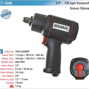 EMAX 3/4 138kgm KOMPOZİT SOMUN SÖKME