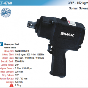 EMAX 3/4 152kgm SOMUN SÖKME