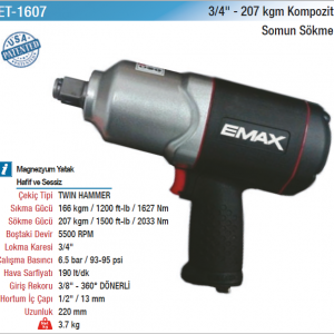 EMAX 3/4 207kgm KOMPOZİT SOMUN SÖKME