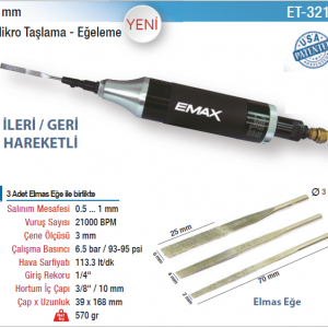 EMAX 3mm MİKRO TAŞLAMA-EĞELEME