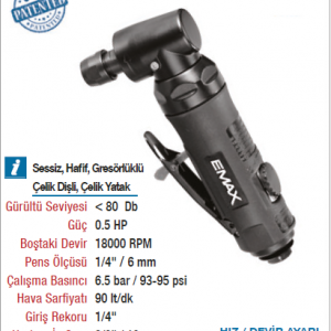 EMAX 90° HIZ AYARLI KOMPOZİT KALIPÇI TAŞLAMA