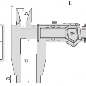 İNSİZE Çift Çene Dijital Kumpas 500mm