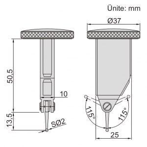 İNSİZE Dikey Tip Komparatör Saati 0.8mm