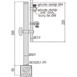 İNSİZE Manyetik Ayak 100kgf